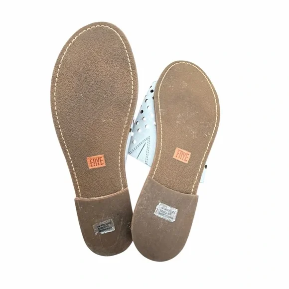 Frye Gray Perforated Leather Sandals size 11 - Picture 9 of 10